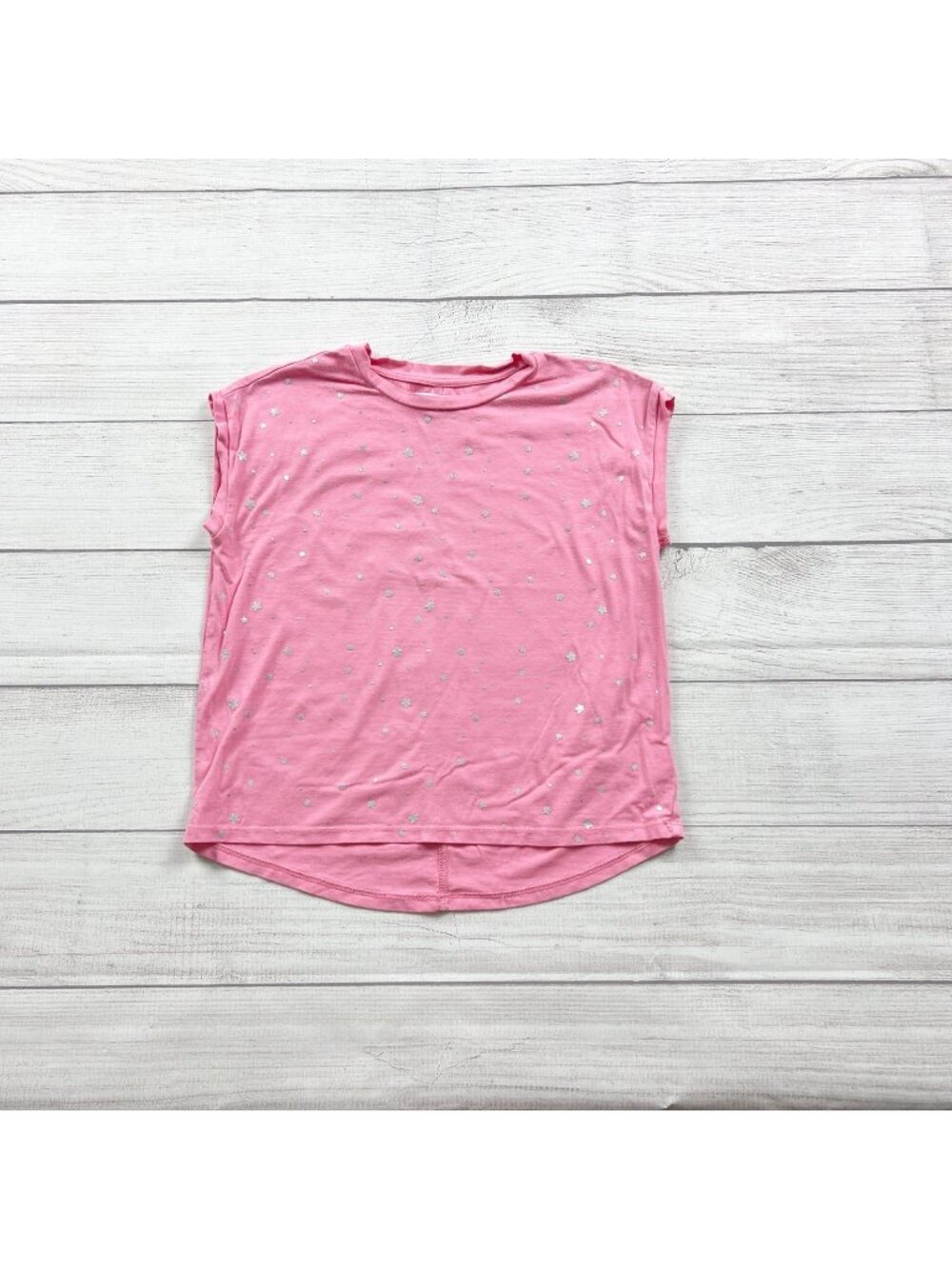 Rockets Of Awesome Girls Pink Star Print High Low T Shirt 8